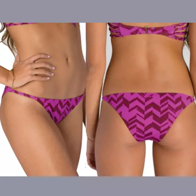 NEW Billabong [ Medium ] Blushing Babe Biarritz Bikini Bottom in Fuchsia #U241