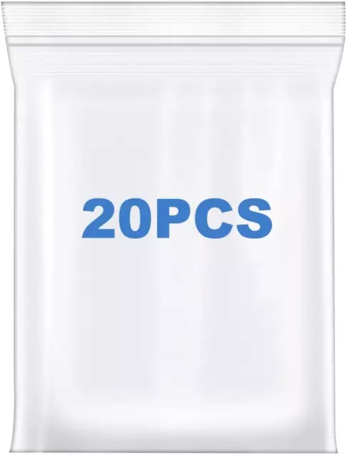 20 PCS 18" X 21" Thick 4 Mil Large Clear Zip Poly Bags Plastic Reclosable Zip Se