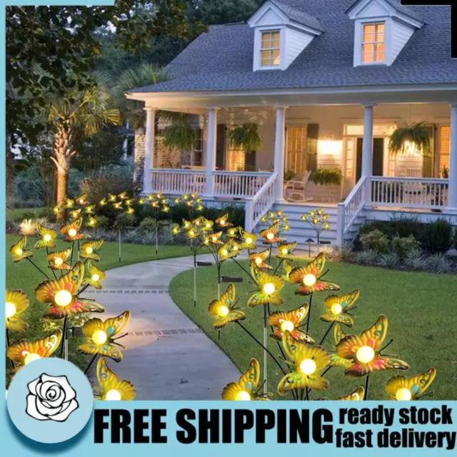 Solar Powered Swaying Butterfly Lights IP65 Waterproof for Patio Garden Pathway
