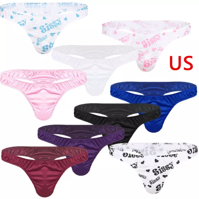 US Sexy Men's Lingerie G-string Bikini Briefs Underwear gay Pouch Panties Thongs
