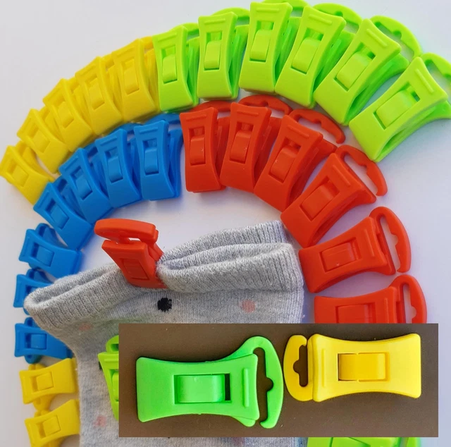 42 Pinces à Chaussettes CLIPAS - Organisateur Lavage Et Séchage Anti-Perte Chaussettes