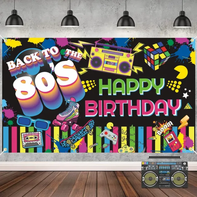  80's Birthday Party Decorations Extra Large Back to