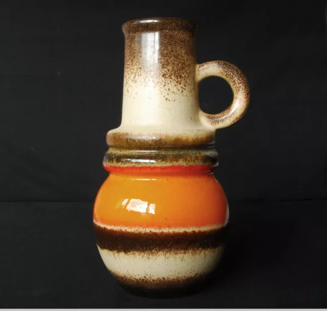 Retro mid century West Germany 428-26 Scheurich Stoneware Vase Jug Lava