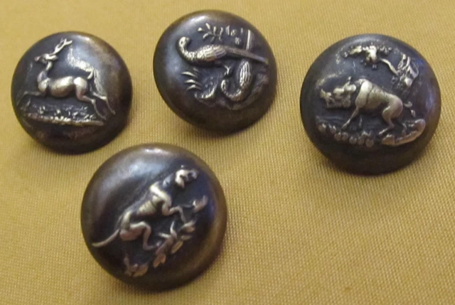 Ancien Bouton De Venerie – Chien De Chasse – Collection, Métal, Fabrication Française