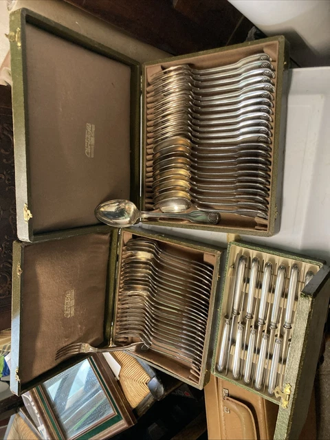 Ménagère Christofle GALEA Incomplète Pour 12 Personnes - Métal Argenté - 60 Couverts