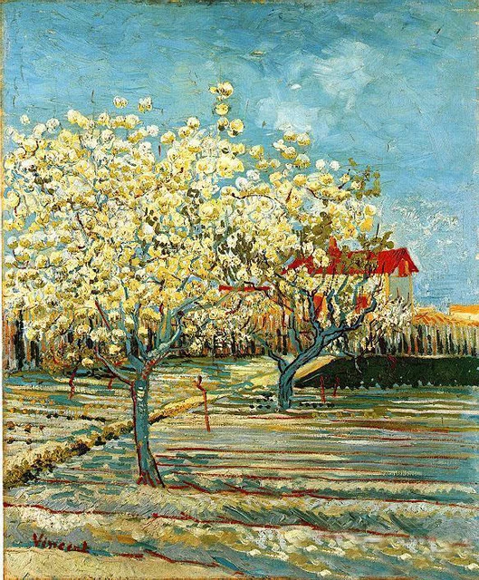 Art Oil painting Vincent Van Gogh - Orchard in Blossom in spring hand painted