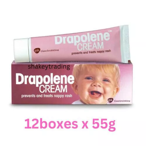 Drapolene cream 12x55g prevents treats nappy rash for baby relief minor burn