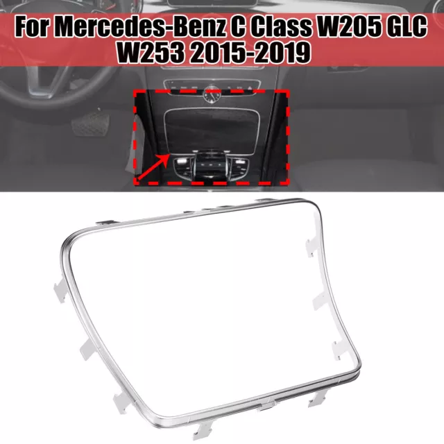 Cup Holder Box Chrome Frame For Mercedes Benz C Class GLC W205 W253 2015-2019