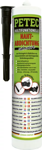 Multifunktionelle Nahtabdichtung / Schwarz 1x 310ml - PETEC