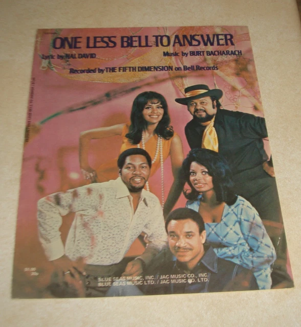 ORIGINAL 1970 THE Fifth Dimension One Less Bell To Answer 8 Page Sheet