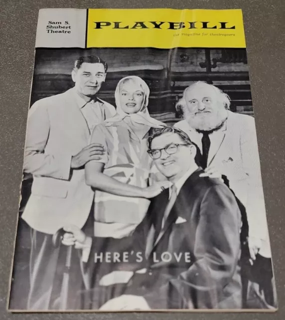 Playbill Sam S. Shubert Theatre Janis Paige, Craig Stevens in Here's Love 1963