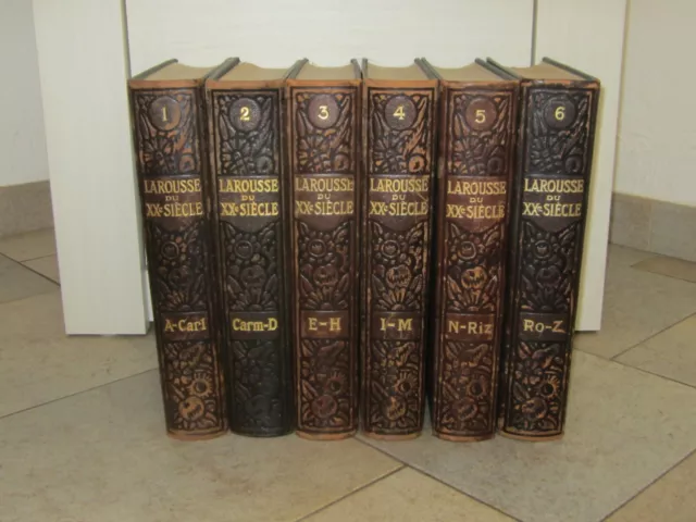 Larousse du XXème siècle complet en 6 volumes 1929 et 1930