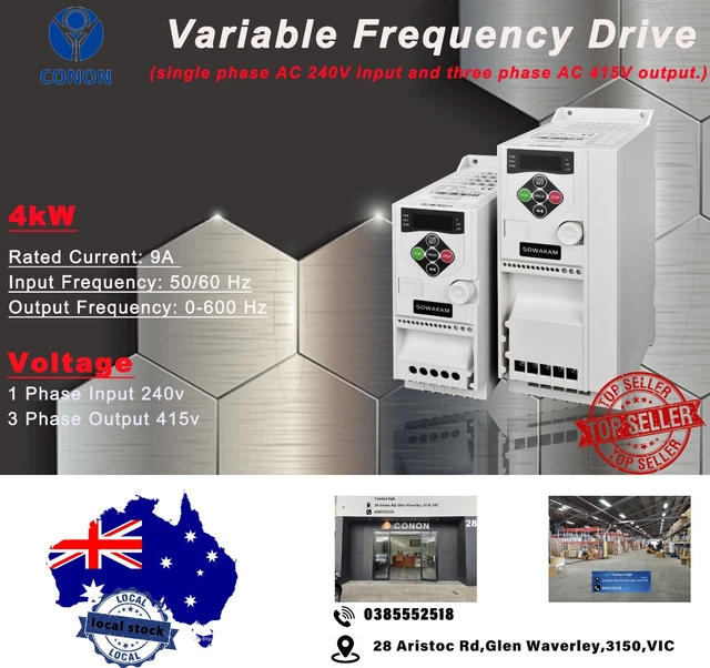4KW (5.5HP) 415V 3-Phase Variable Frequency Drive VFD Inverter - Fulinn 3R7G-4