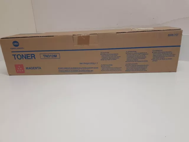 Genuine Konica Minolta TN312M Bizhub C300 C352 Toner Cartridge Magenta