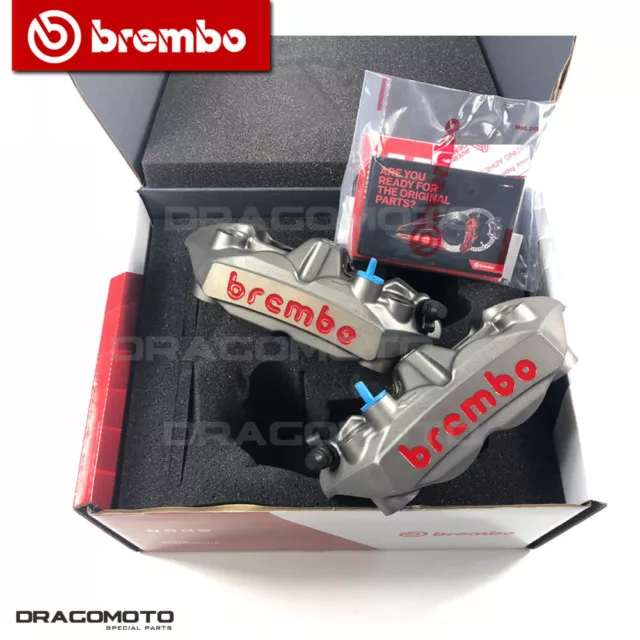 BREMBO 108 mm M4 Radial Cast Forged Calipers Kit 220A39710 with Brake Pads