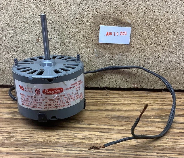 Used 3M539A Dayton Shaded Pole Motor E47479 1/70 HP 1550 RPM 115 V