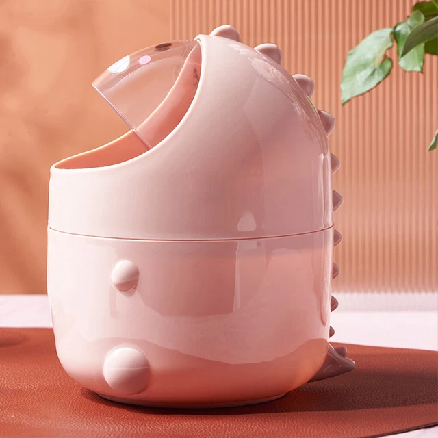 Desktop Trash Can Waste Bin with Flip Lid Dustbin Organization Garbage Basket 3
