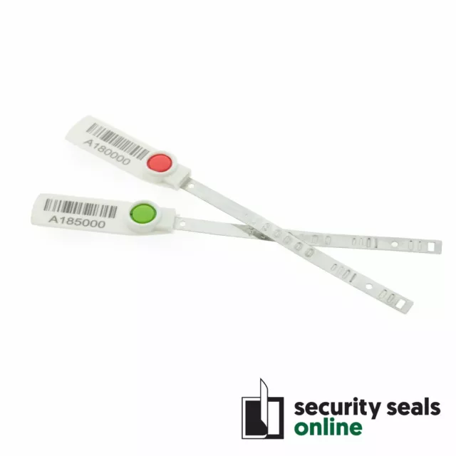 Barcoded Metal Strip Security Seals for Cargo Shipping Container, Pack of 100