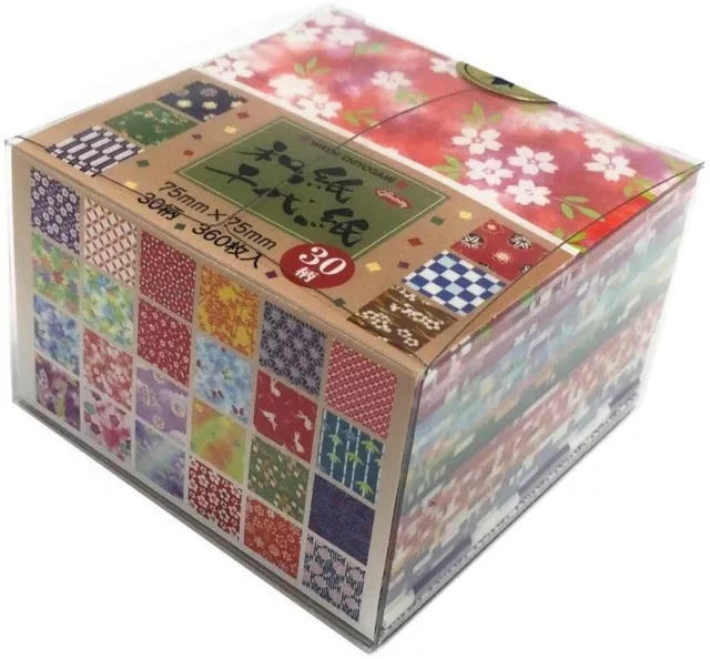 Japanese Origami Folding Craft Paper WASHI Chiyogami 30 Pattern 360 sheets Japan