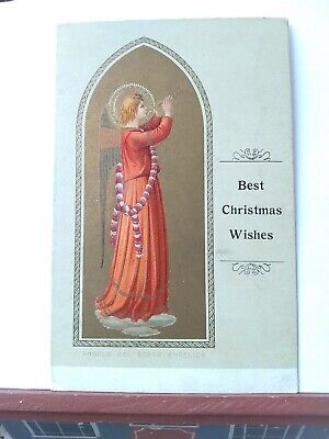 Best Christmas Wishes. Angel, Horn.  Angelo Del Beato Angelico. Italy (G15)