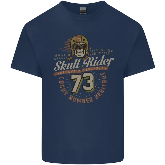 T-shirt Skull Rider Moto Biker Moto Bambini 3