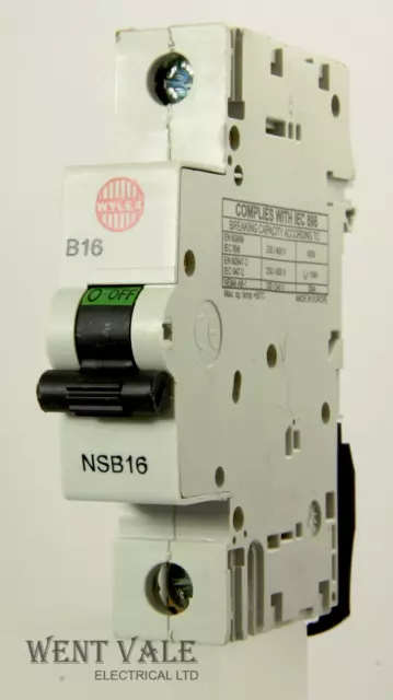 Wylex NH Range - NSB16 - 16a Type B Single Pole MCB Used