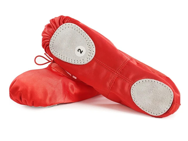 satin split sole ballet shoes