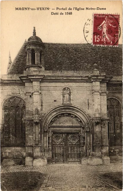 CPA Magny en Vexin Church Portal (1319384)