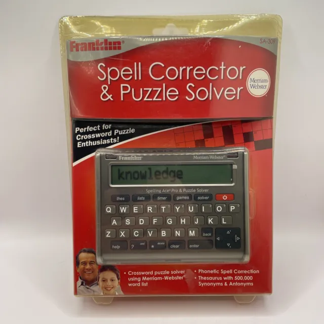 New Sealed Franklin SA-309 Merrian Webster Spell Checker Puzzle Solver
