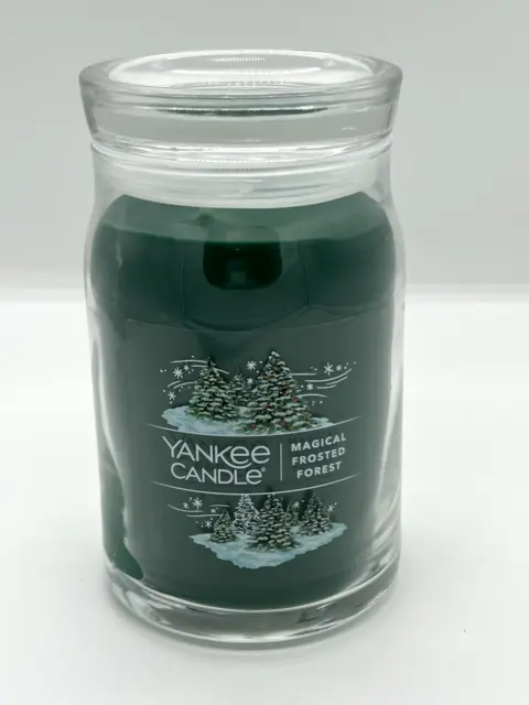 YANKEE CANDLE MAGICAL Frosted Forest Signature Large 20 oz Jar Candle 2 ...