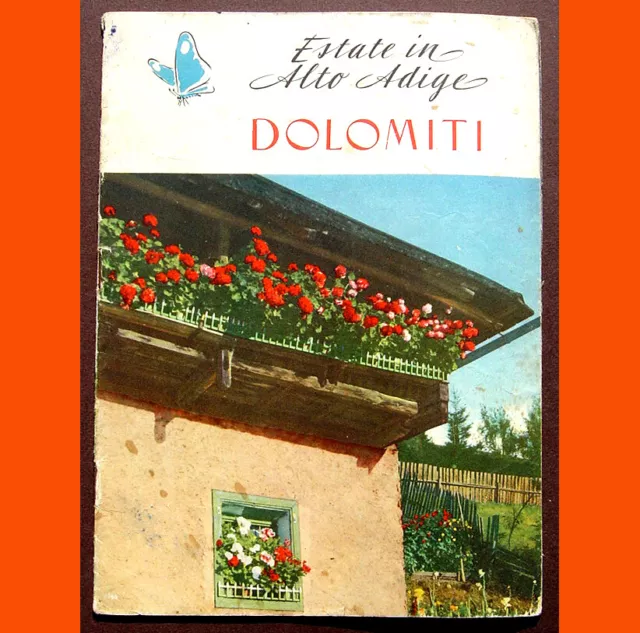 23-DOLOMITI-Vecchia Pubblicità  POSTER PIEGO OPUSCOLI Vintage Pubblicità Flyer