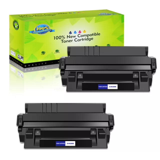 2PK C4129X 29X High Yield Compatible For HP LaserJet 5000n Black Toner Cartridge