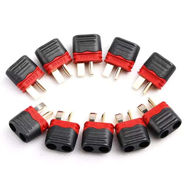 Amass 10 Pairs T Plug Connectors with Protection Cover for RC Battery ESC Motor