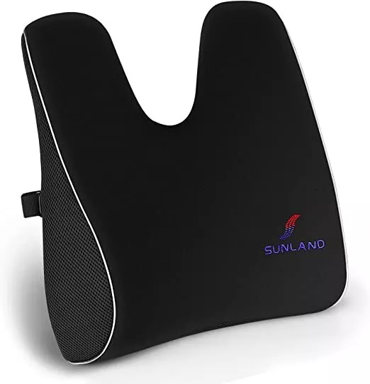 Almohada de soporte lumbar Sunland para silla de oficina - almohada de soporte trasero espuma viscoelástica
