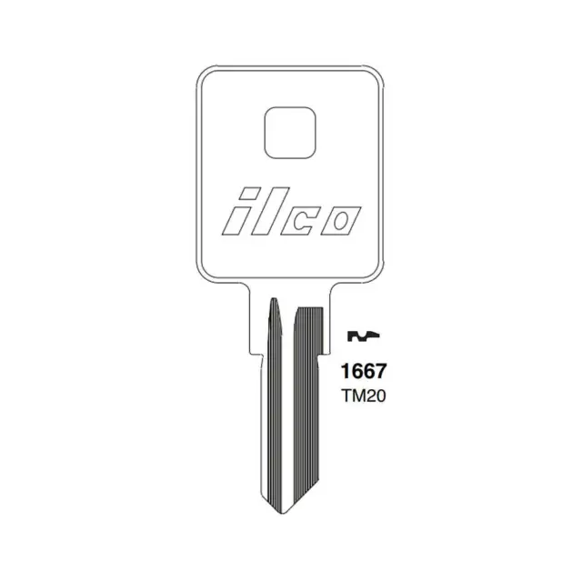 ILCO Fits for 1667 Trimark Commercial Key Blank - TM20 - TRM-17D  (10 Pack)