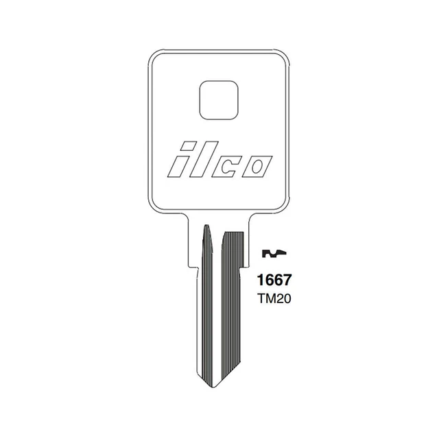 ILCO Fits for 1667 Trimark Commercial Key Blank - TM20 - TRM-17D  (10 Pack)