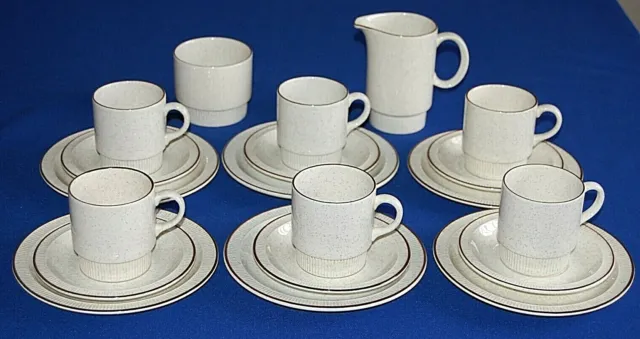 Poole Pottery 20 Piece Parkstone Tea, Coffee Set, Compact Shape,
