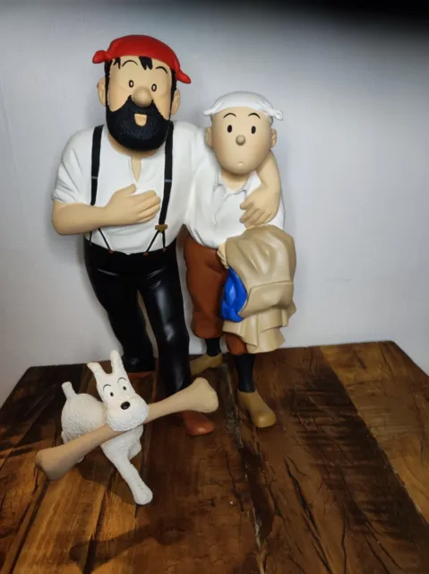 Figurine 31cm  "Tintin Haddock et Milou dans le désert" Leblon Delienne 49