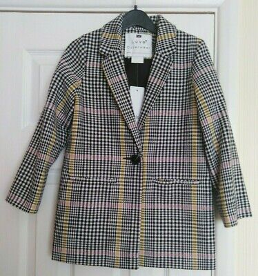 Girls Smart Check Single Breasted Jacket Age 7-8 New with tags RRP£24.00