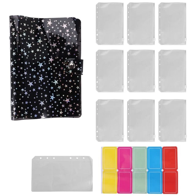 11 StüCke A6 Budget Binder PVC 6 Ringe NachfüLlbare Binder HüLle mit 9 Bind P8M6
