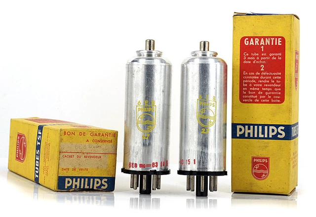 ONE 6E8/6E8MG PHILIPS NOS FRANKREICH Röhre Ventil Lampe Ventilventil ...