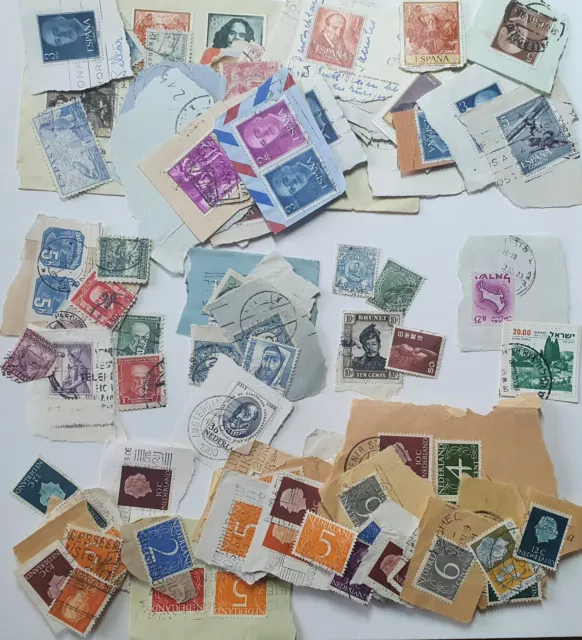 alte Briefmarken Lot Israel, Niederlande, Spanien, Brunei, Indien ansehen