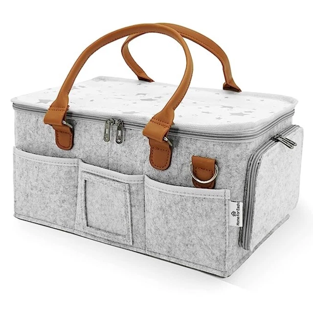 Baby Diaper Caddy Organizer with Lid, Multiple Compartments Baby Caddy, Waterpro