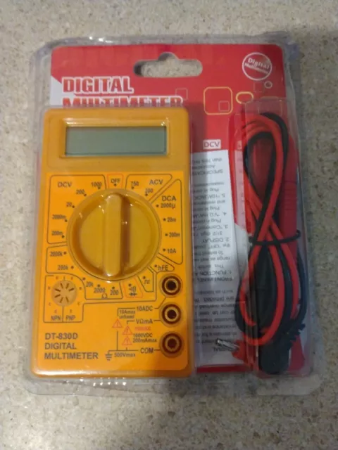 DT-830D Portable Digital Multimeter with LCD Screen Amp Volt Ohm Tester Meter