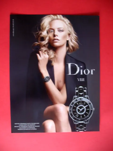 Publicite De Presse Dior Viii Montre Actrice Charlize Theron Ad 2012