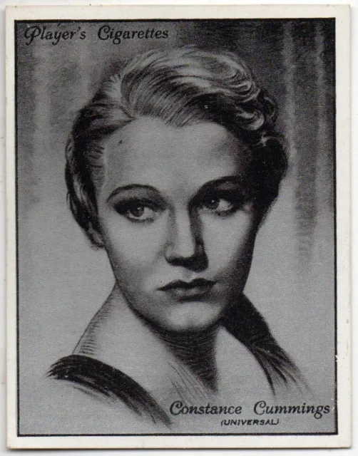 JOHN PLAYER CIGARETTE CARD FILM STARS 1934 LARGE SIZE No.9 CONSTANCE CUMMINGS