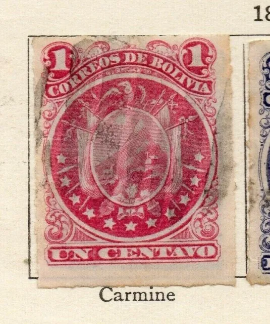 Bolivia 1887 Early Issue Fine Used 1c. NW-112983