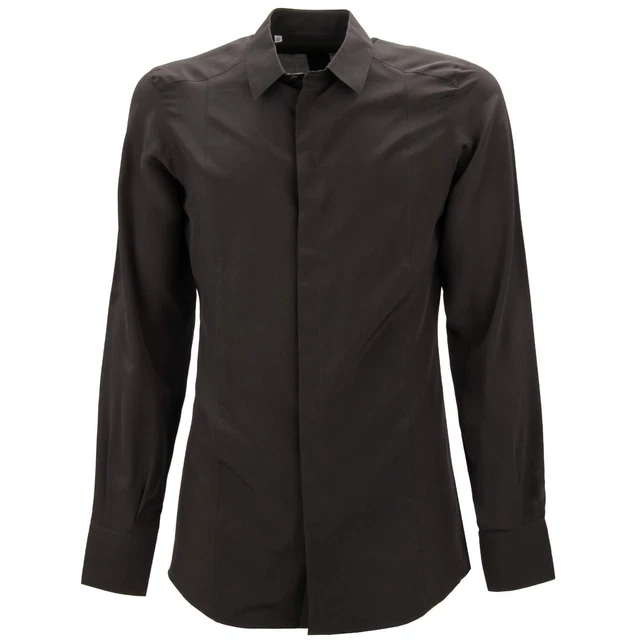 Chemise Dolce & Gabbana En Coton - Soie Dentelle, Manches Longues, Noir, Taille Regular