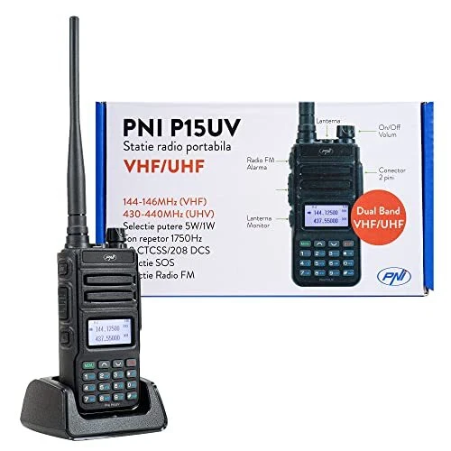 Portable VHF/UHF  P15UV Dual Band Radio, 144-146MHz / 430-440Mhz, 999CH, with