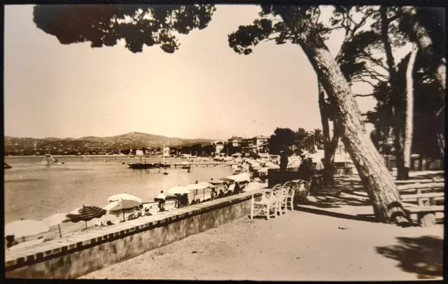 Vue Lanterne Magique Juan les Pins 06 depuis la Pinéde Photo Plaque 8,5x10 1920